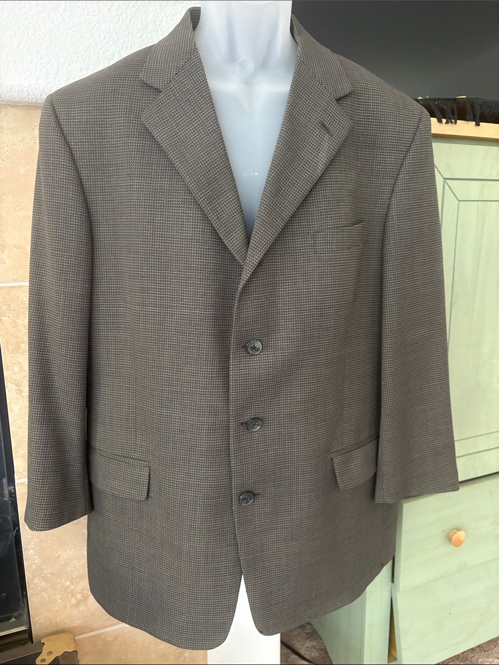 Macy's Men's Brown Micro-Pattern Sport Coat